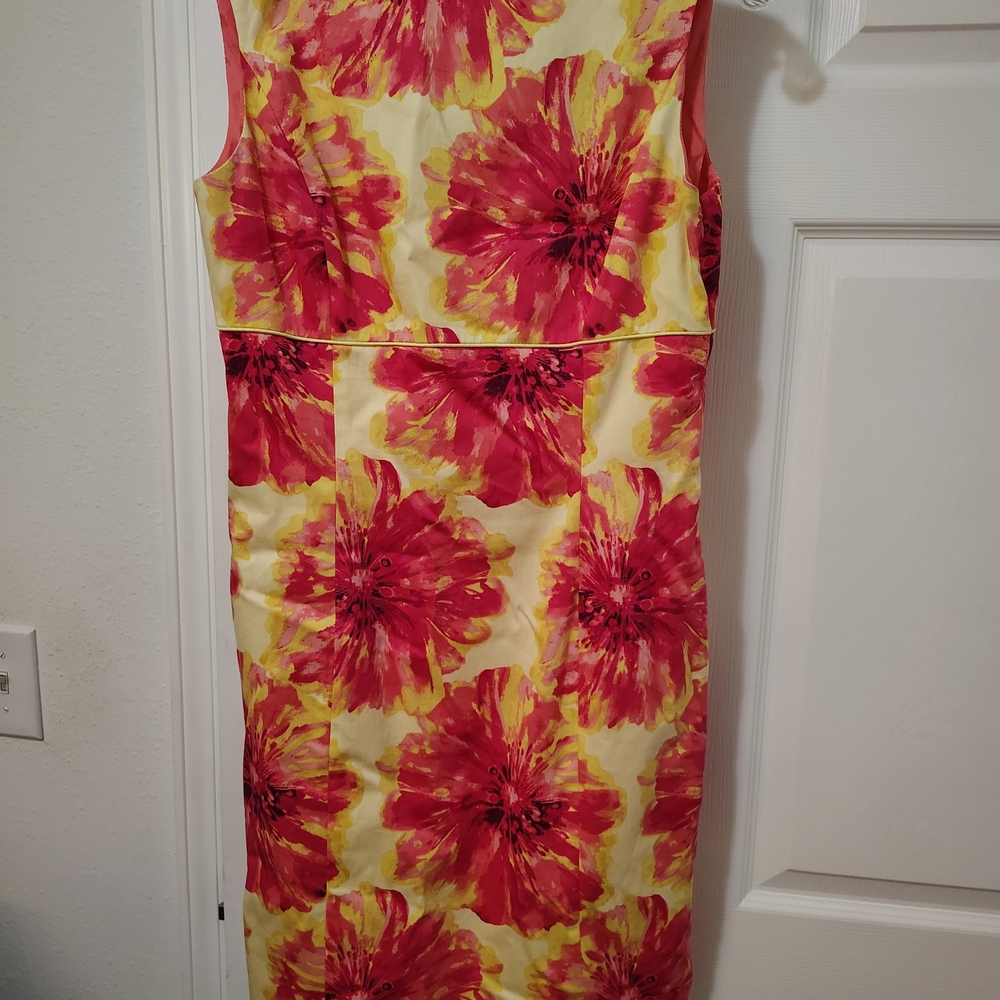 Alex Marie Floral Sleeveless Dress - Red and Yellow